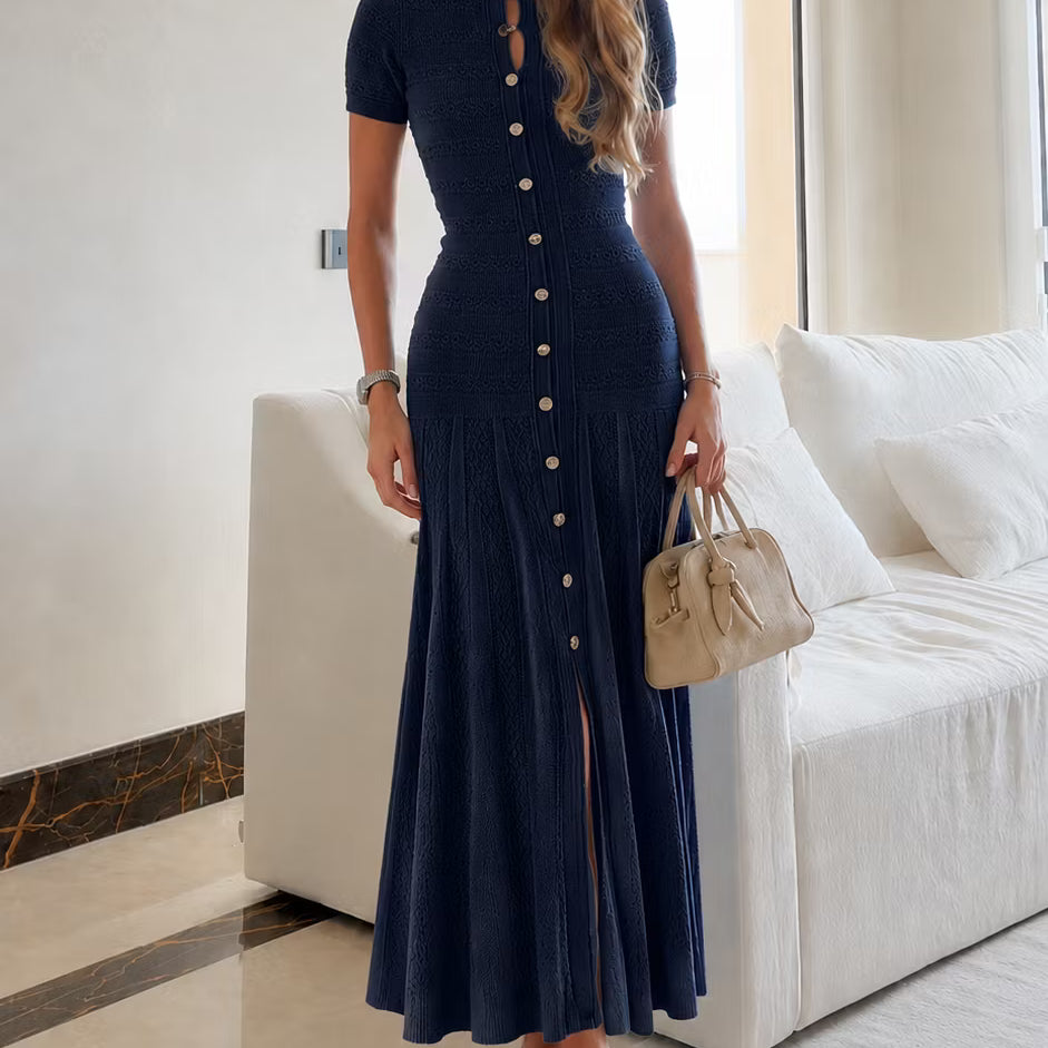 Milena Ribbed Knit Midi Dress