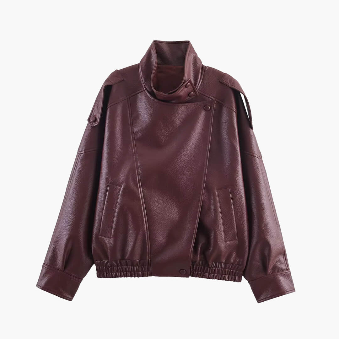 Lucille Asymmetrical Leather Jacket