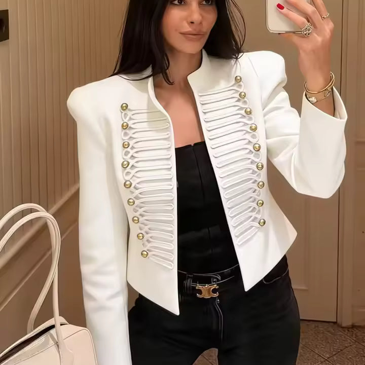 Denise militær skinnjakke