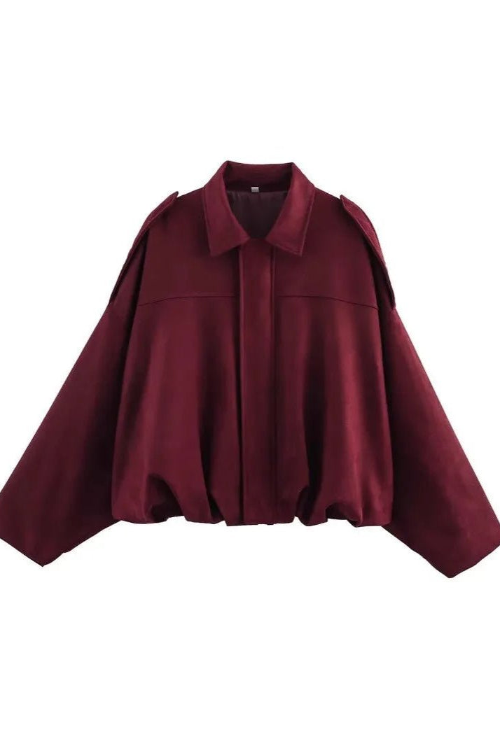 ZEYA - Lori Suede Bomber Jacket