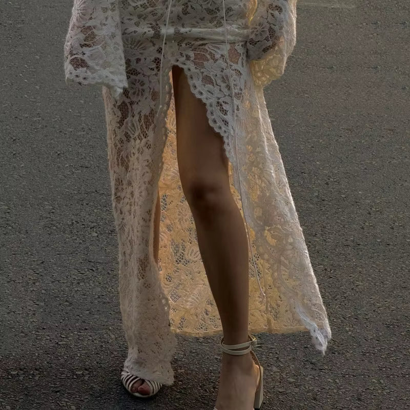Florencia French Lace Tie Dress