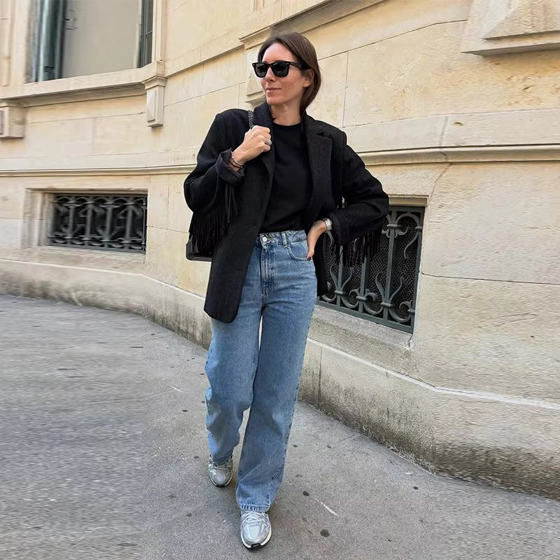 Alicia skreddersydd blazer med dusker