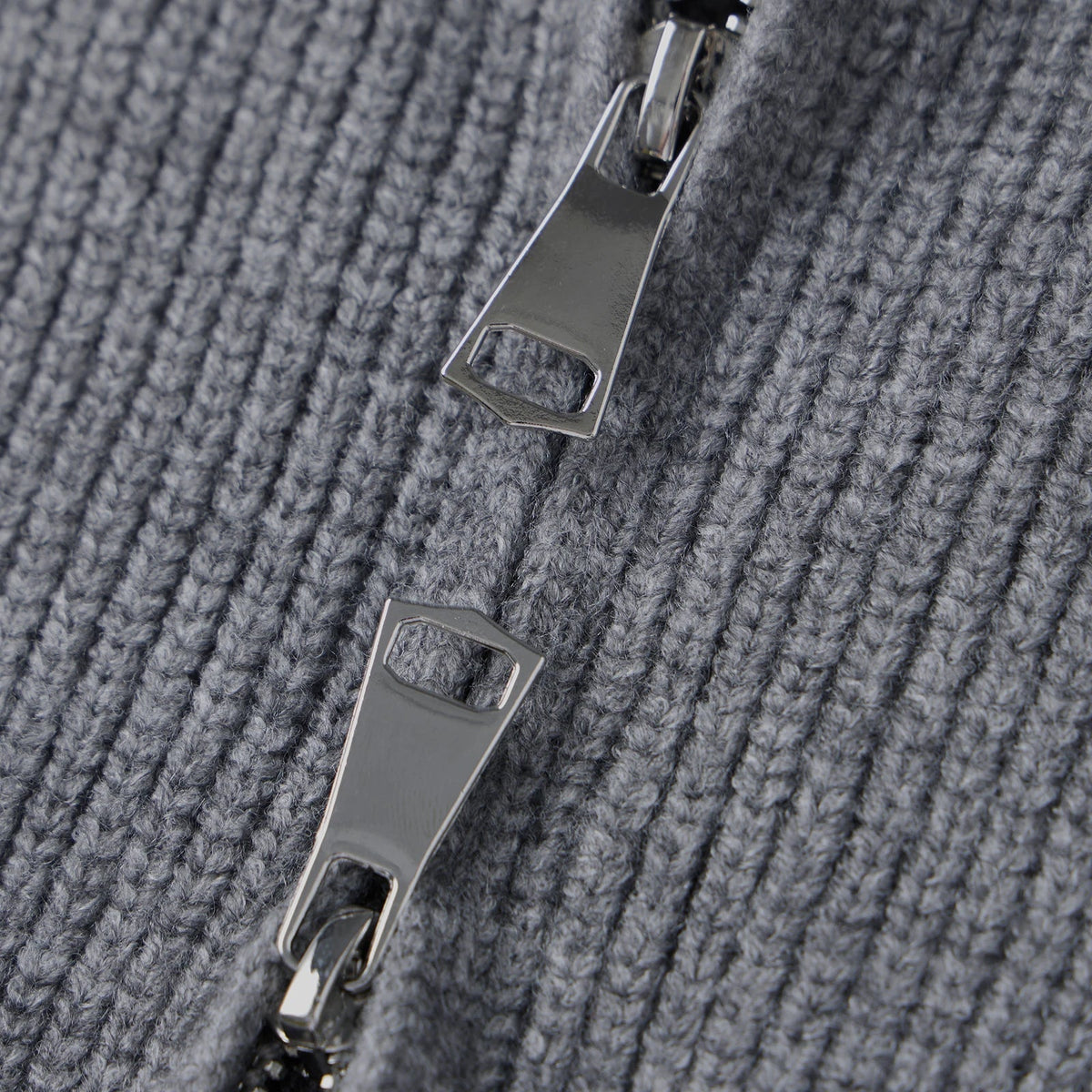 Amy Double Zip Strikket Cardigan