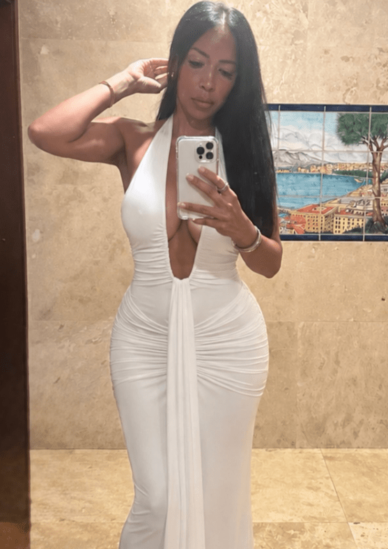 Kelly halterneck rynket maxi-kjole