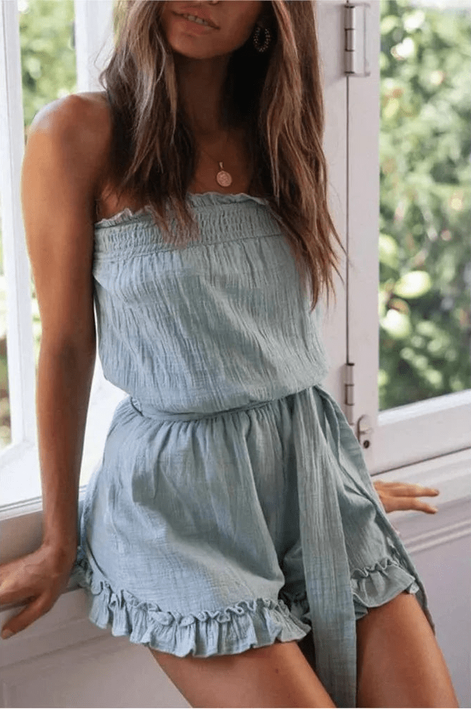 Sophie belte tube-jumpsuit