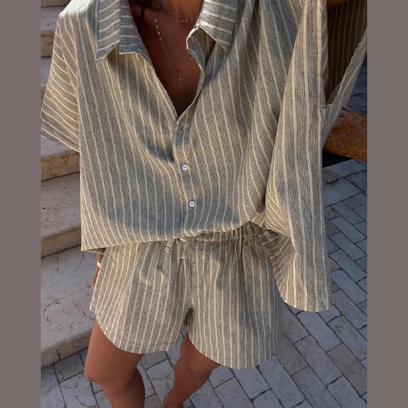 Mara Stripete Shorts-sett