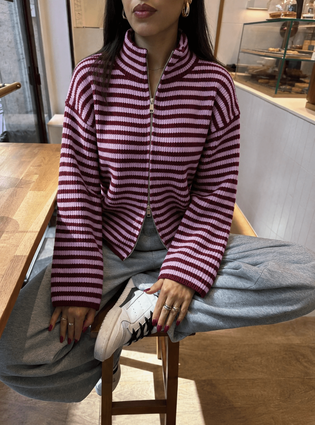 ZEYA - Adinda Knit Zip Sweater