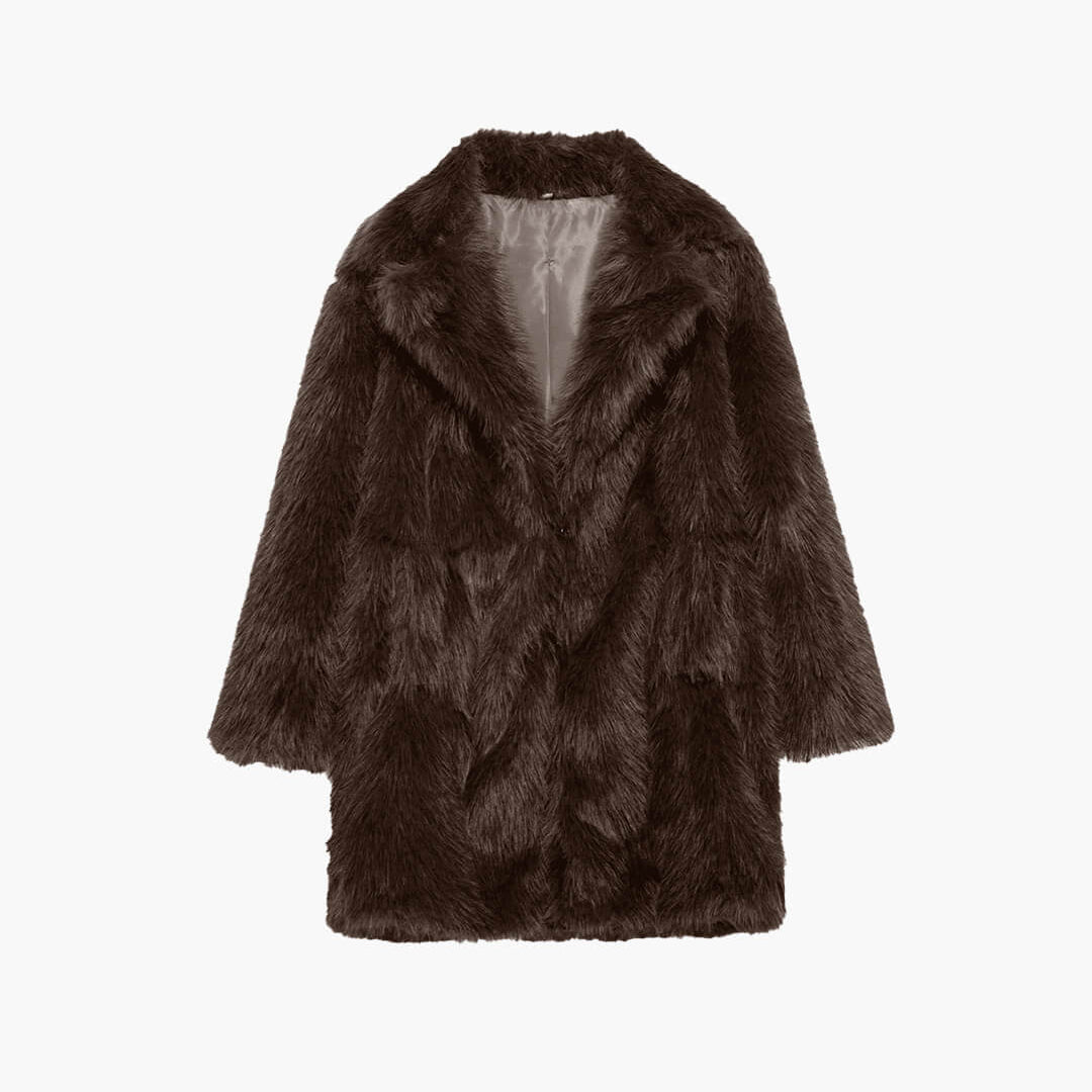ZEYA - Agnes Mid Length faux fur Coat