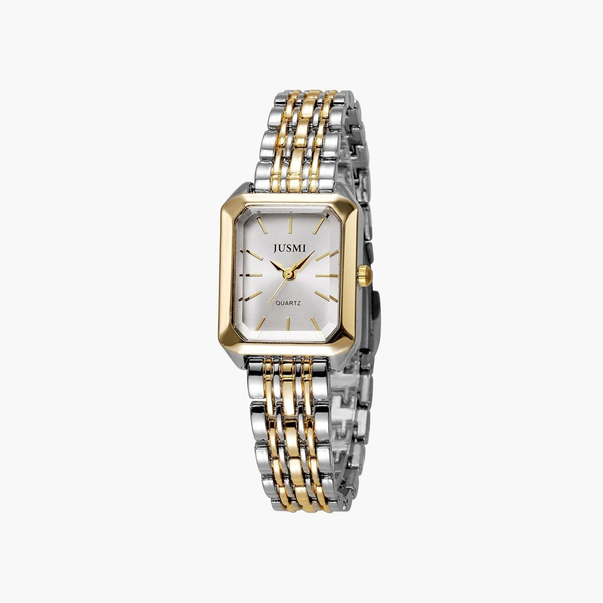 ZEYA - Aisleen Square Dial Steel Strip Quartz Watch - Stylish, Durable Timepiece