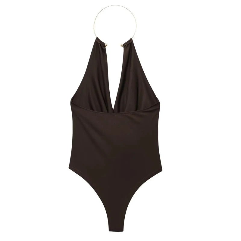 ZEYA - Alessi Backless Draped Bodysuit