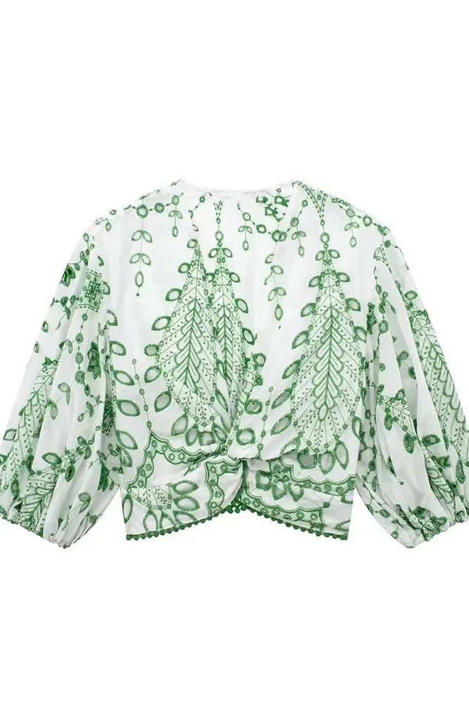 ZEYA - Amy Needlework Shorts Set