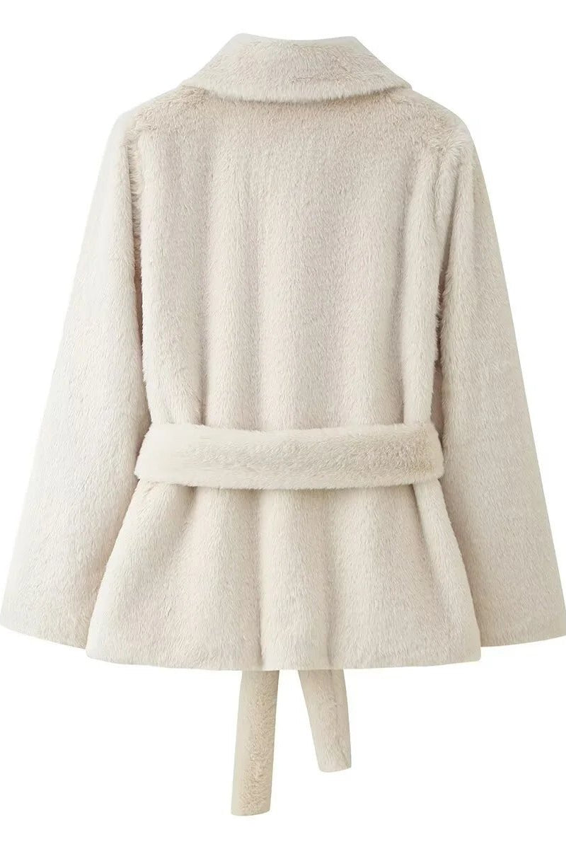ZEYA - Ariana Faux Fur Coat with Belt