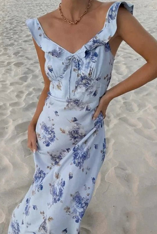 ZEYA - Beatrice Floral Plunge Maxi Dress