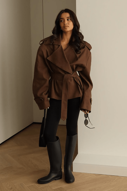 ZEYA - Bellina Belted Short Trench Coat