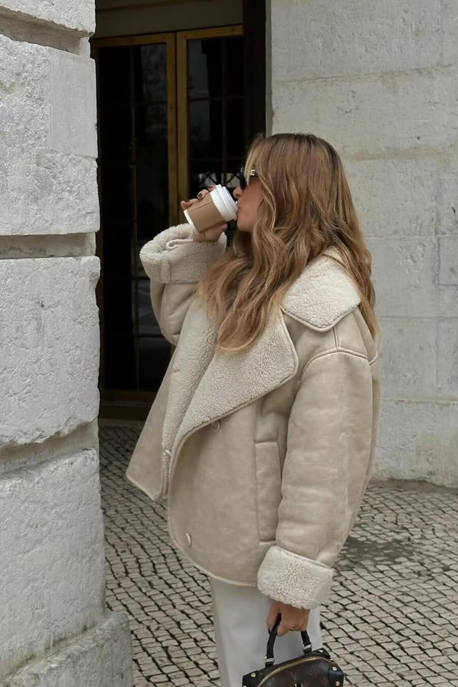 ZEYA - Blythe Sherpa Faux Leather Jacket