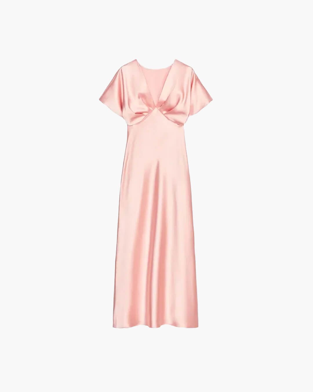 ZEYA - Briona V Neck Satin Midi Dress