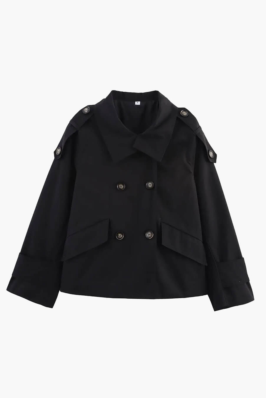 ZEYA - Brynn Stand Collar Cropped Trench Coat
