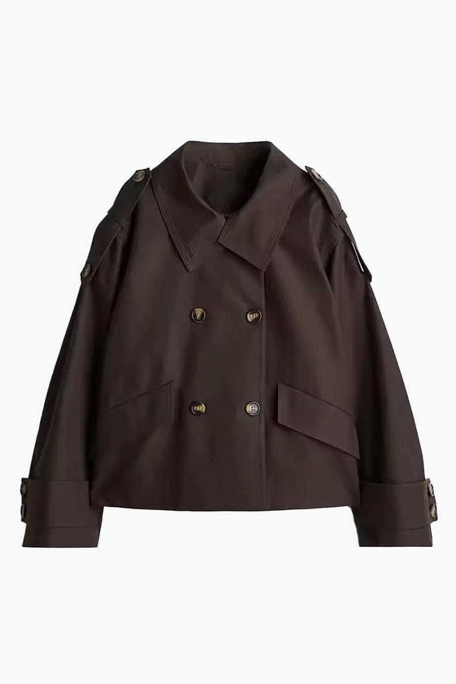 ZEYA - Brynn Stand Collar Cropped Trench Coat