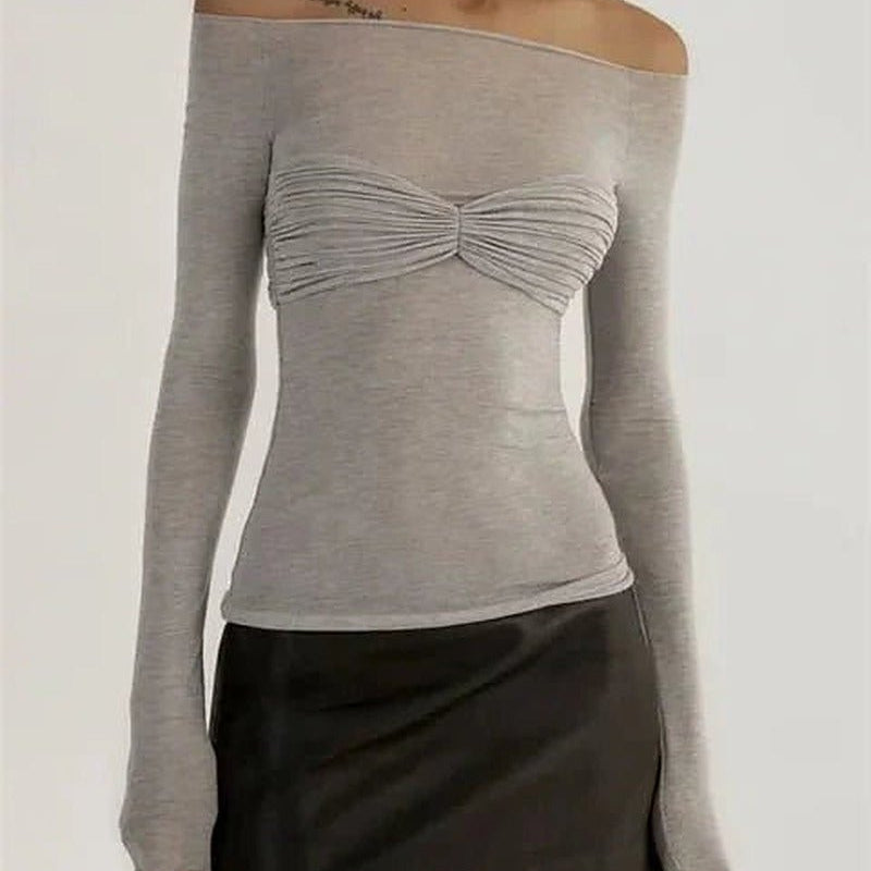 ZEYA - Camille Mesh Sheer Off-Shoulder Top