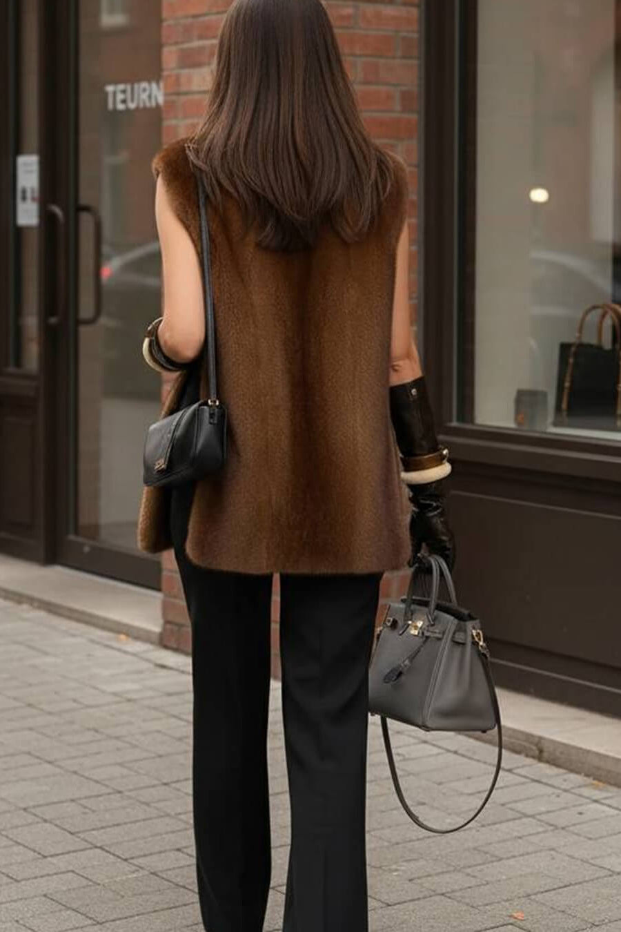 ZEYA - Carina Faux Fur Turtleneck Vest