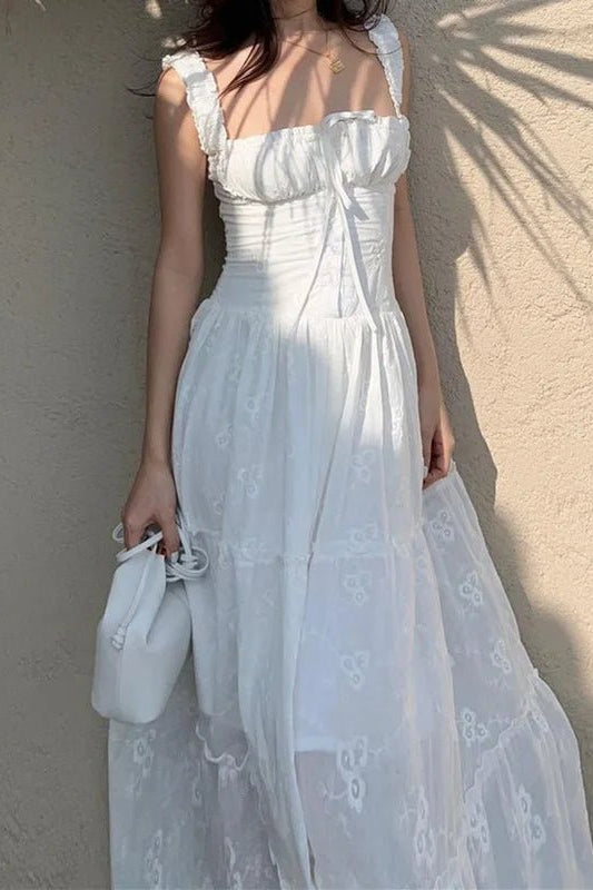 ZEYA - Carly Ruffle Trim Tiered Maxi Dress