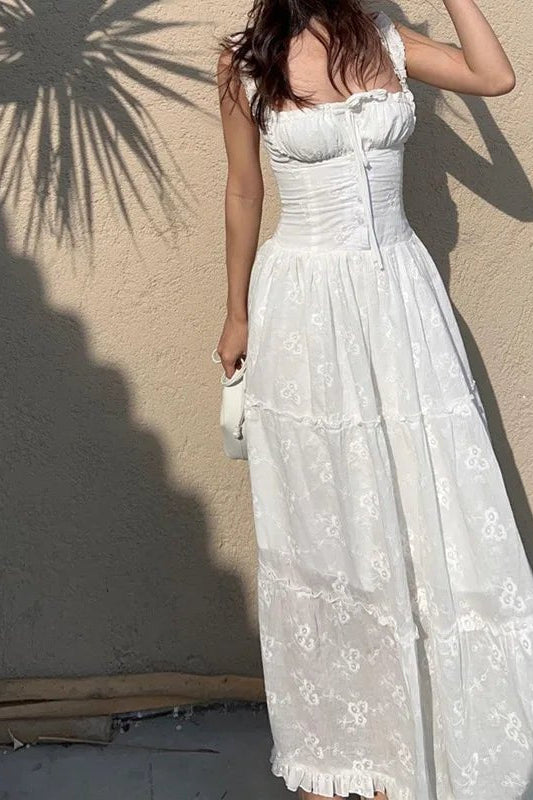 ZEYA - Carly Ruffle Trim Tiered Maxi Dress