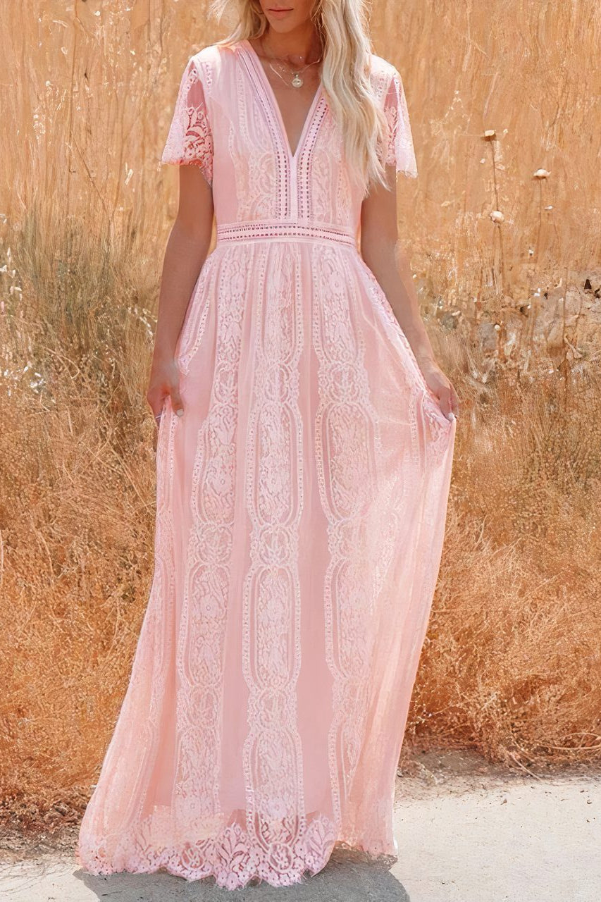 ZEYA - Celestine Bohemian Lace Maxi Dress
