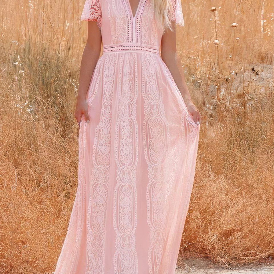 ZEYA - Celestine Bohemian Lace Maxi Dress