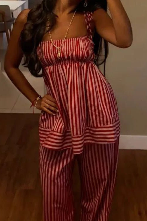 ZEYA - Claudia Striped Silk Pajama Set