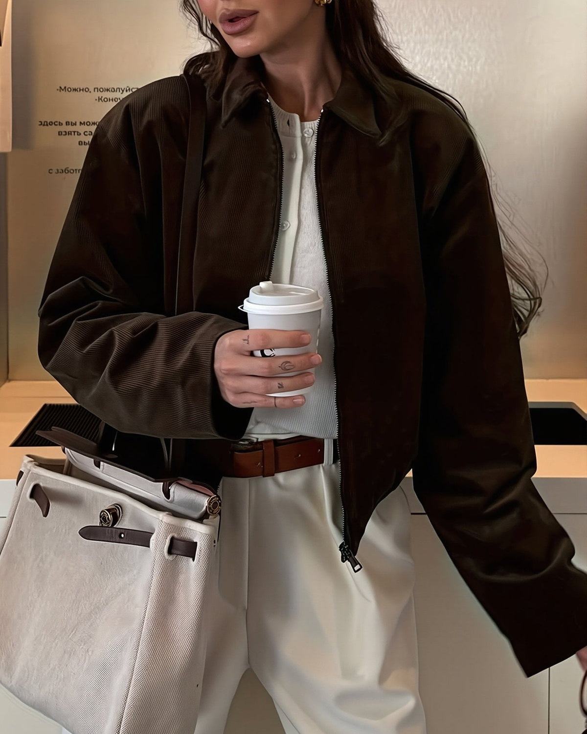 ZEYA - Denise Corduroy Bomber Jacket