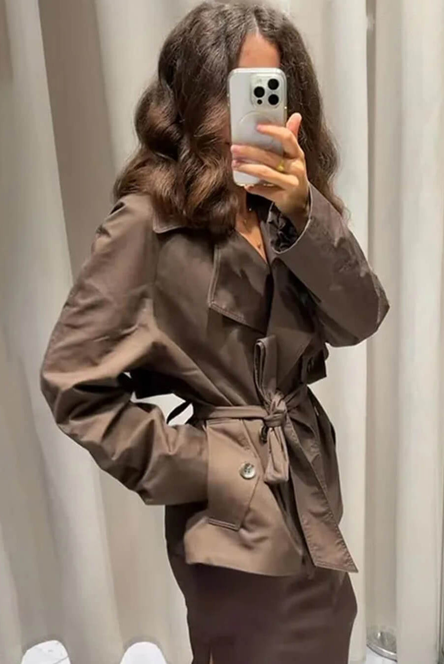 ZEYA - Dianna Belted Short Trench Coat
