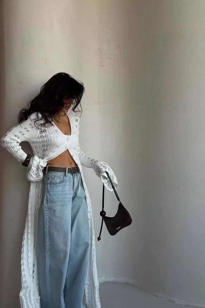 ZEYA - Elena Hollow Knit Cardigan