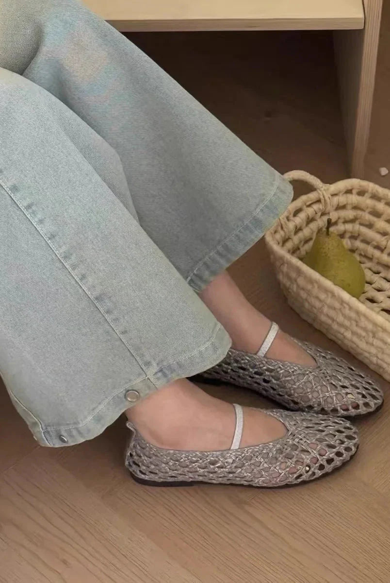 ZEYA - Ella Hollow Woven Flats