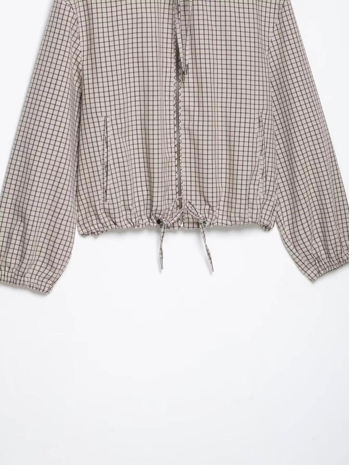 ZEYA - Ellie Plaid Cropped Hooded Jacket