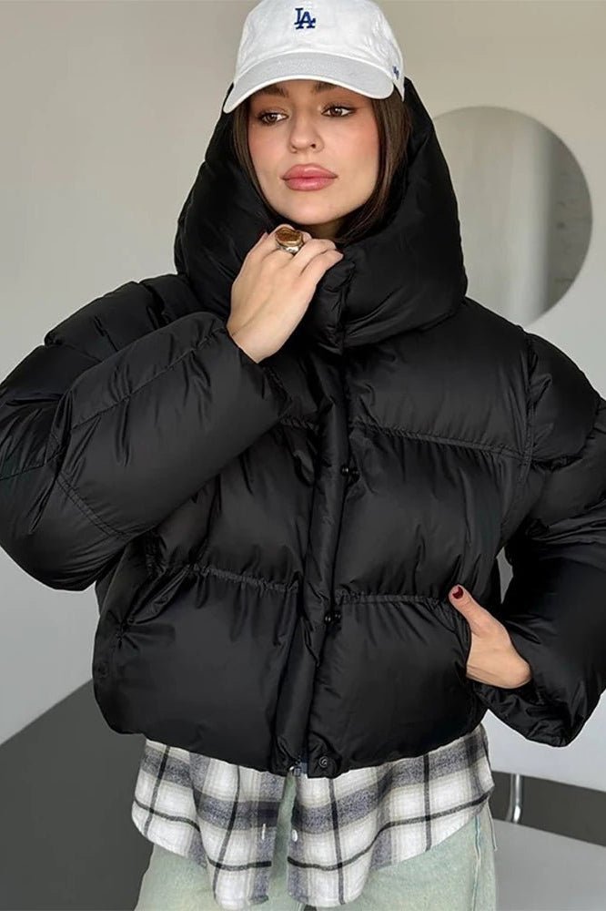 ZEYA - Evelyn Hooded Cropped Puffer Jacket