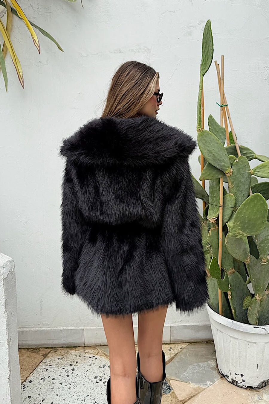 ZEYA - Feliz Faux Fur Coat with Belt