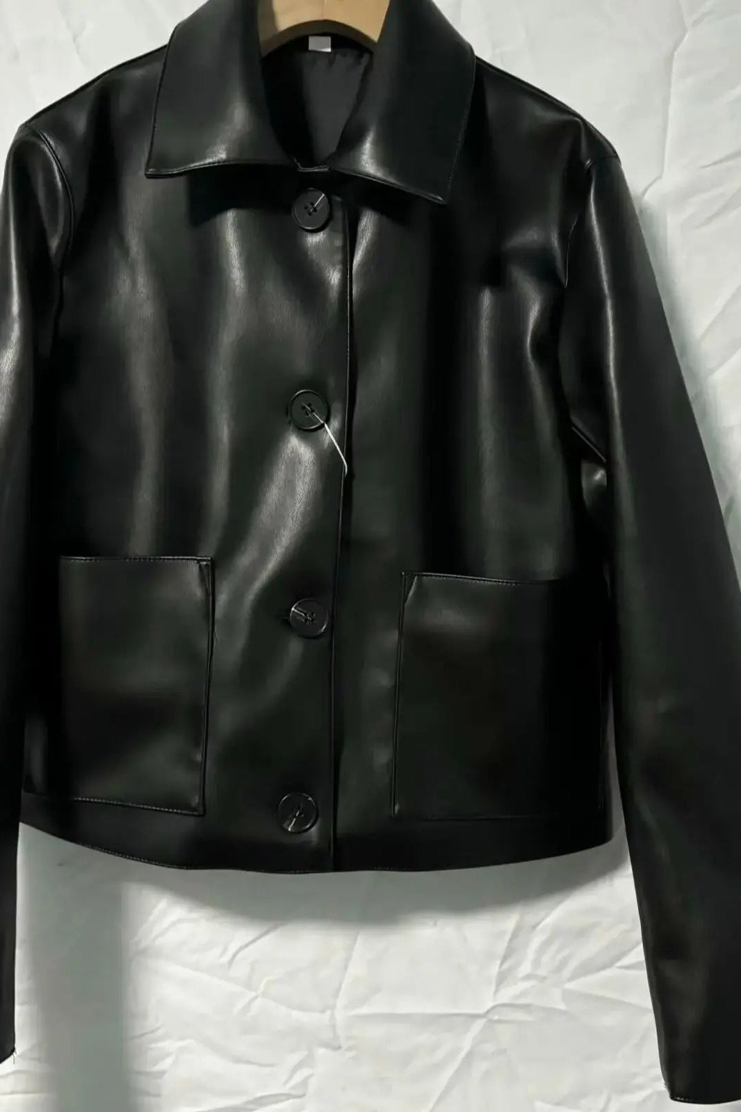 ZEYA - Gianne Cropped Faux Leather Jacket