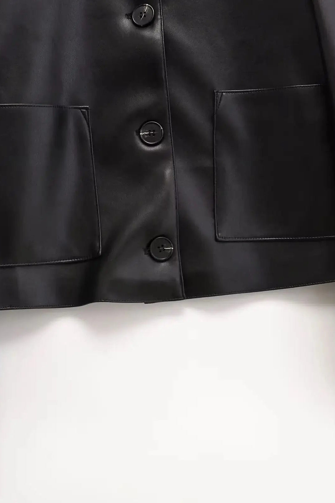 ZEYA - Gianne Cropped Faux Leather Jacket