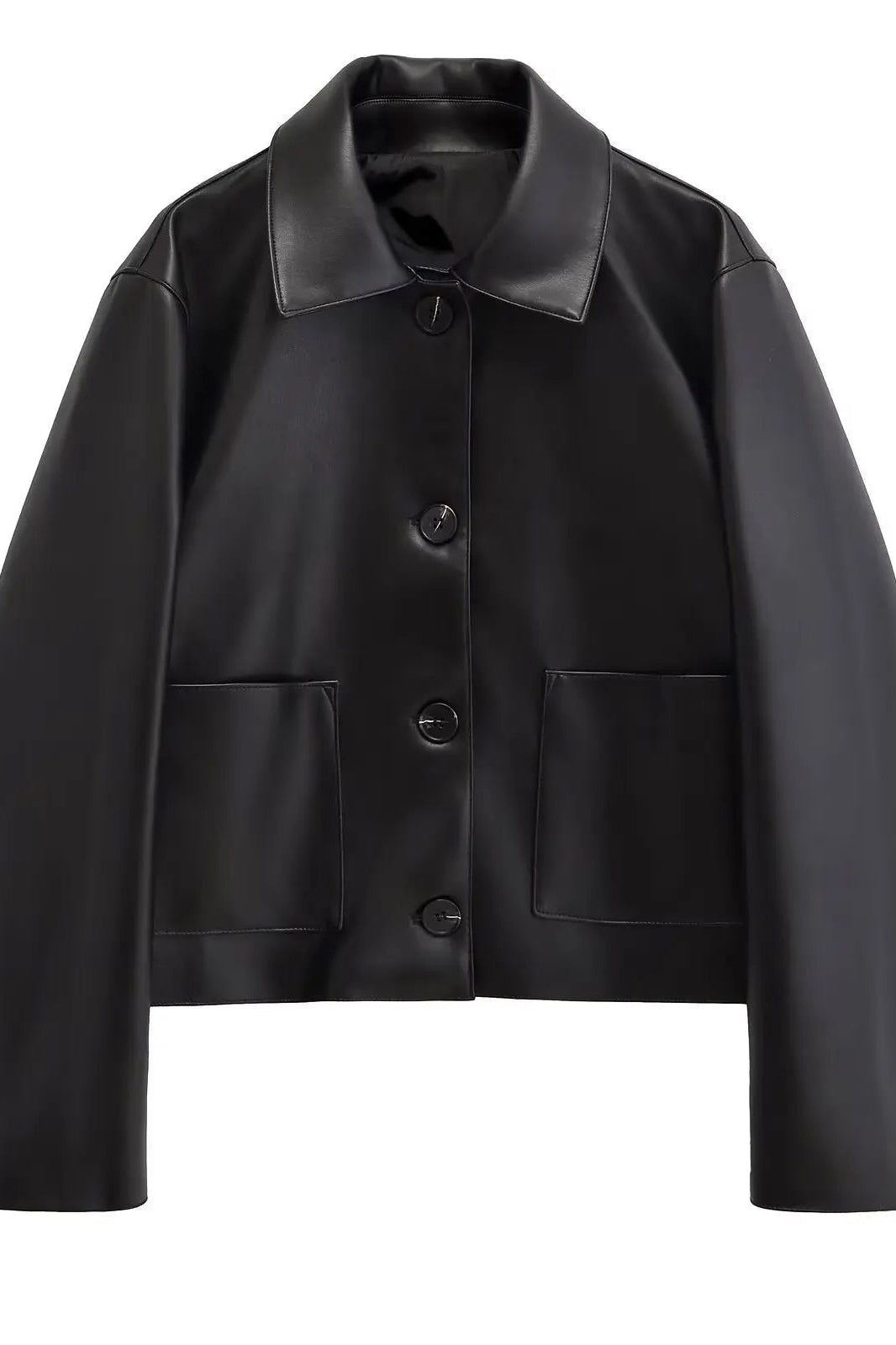 ZEYA - Gianne Cropped Faux Leather Jacket