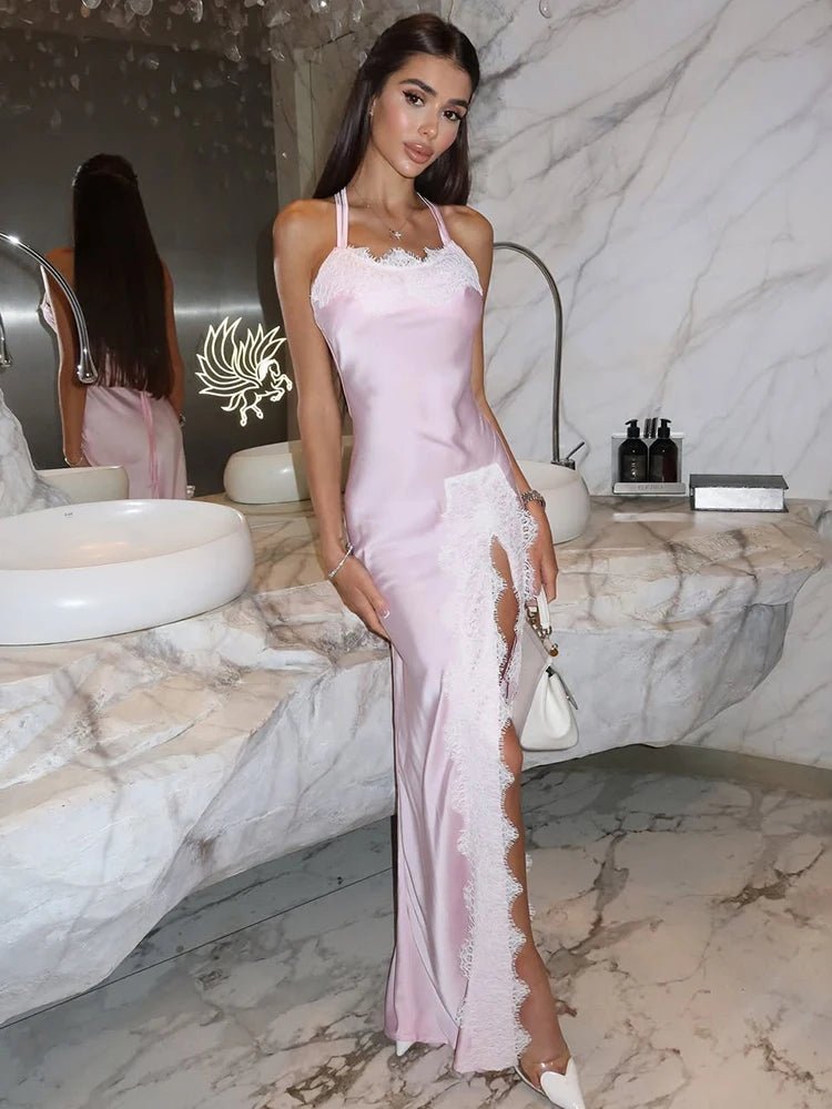 ZEYA - Gisele Lace Side Slit Maxi Dress