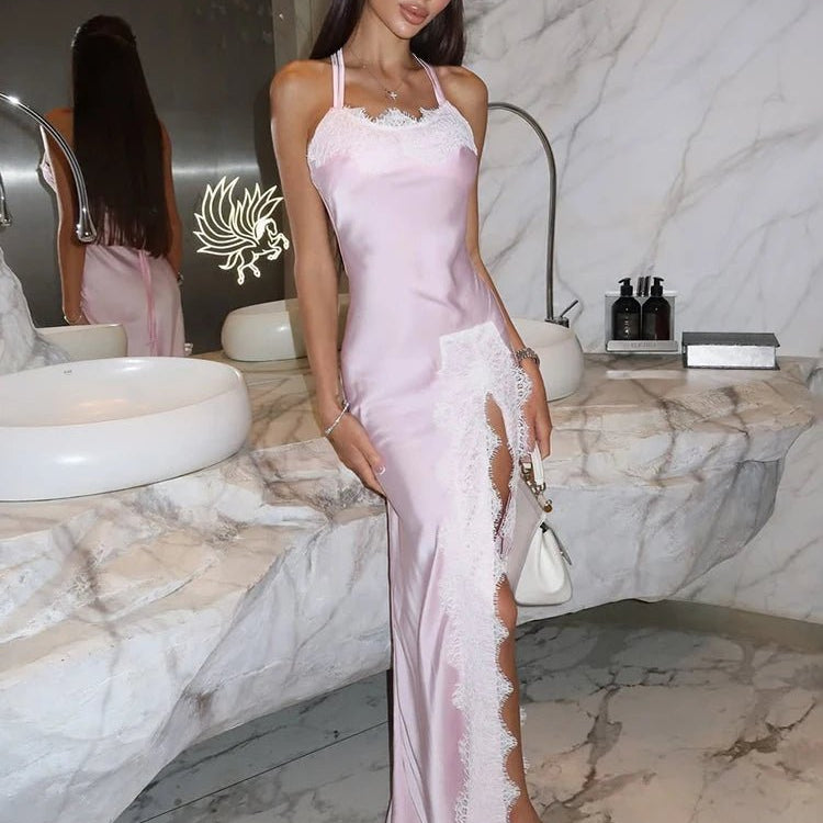 ZEYA - Gisele Lace Side Slit Maxi Dress
