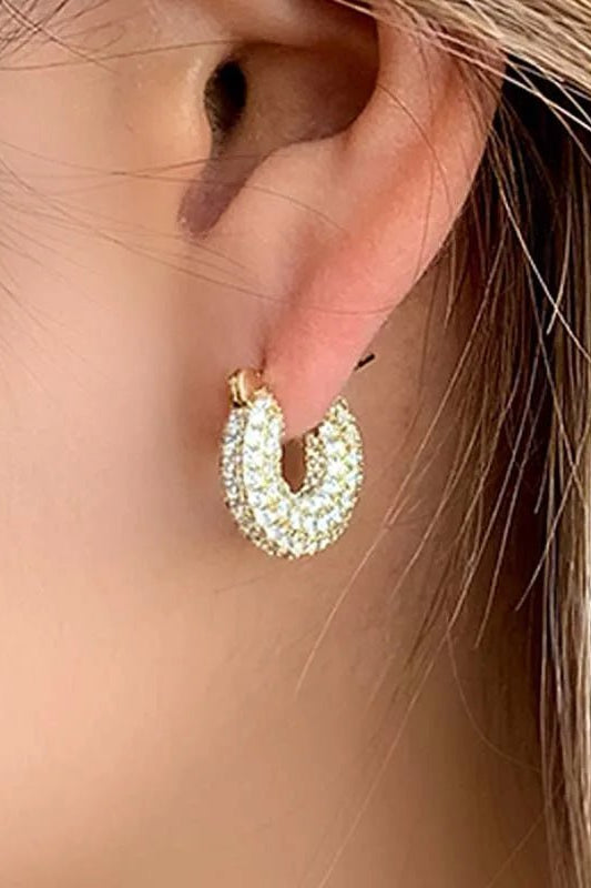 ZEYA - Greta Pave Hoop Earrings