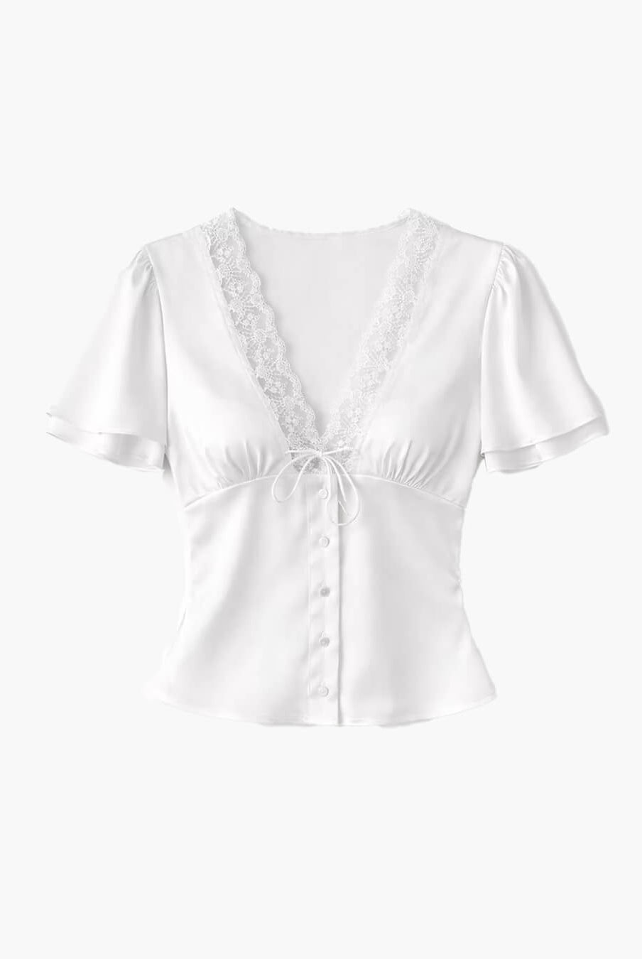 ZEYA - Greta Satin Button Blouse