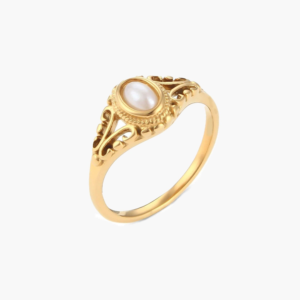 ZEYA - Harper - Women's Ring - 18K Gold Plated Freshwater Pearl, Hypoallergenic