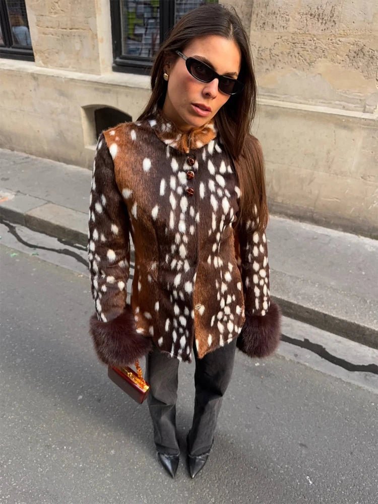 ZEYA - Harriet Stand Collar Faux Fur Jacket