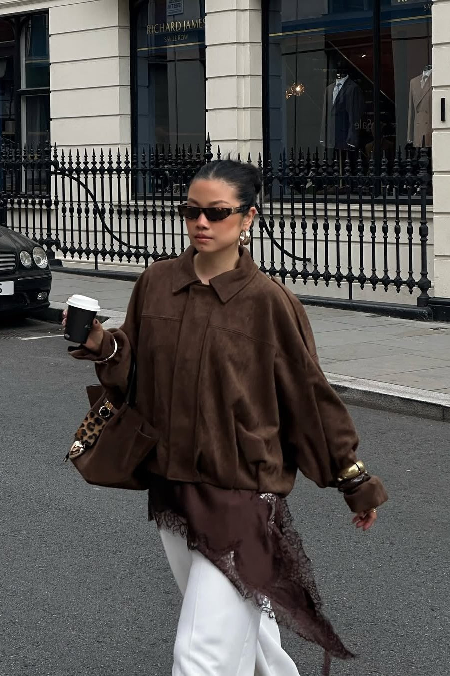 ZEYA - Helen Faux Suede Bomber Jacket