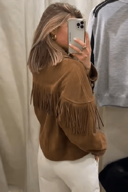 ZEYA - Helen Faux Suede Lapel Cropped Jacket