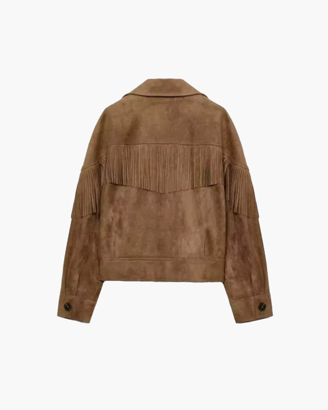 ZEYA - Helen Faux Suede Lapel Cropped Jacket