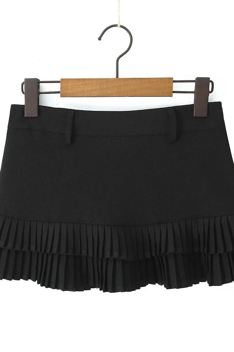 ZEYA - Heloise Low-Waist Pleated Mini Skirt