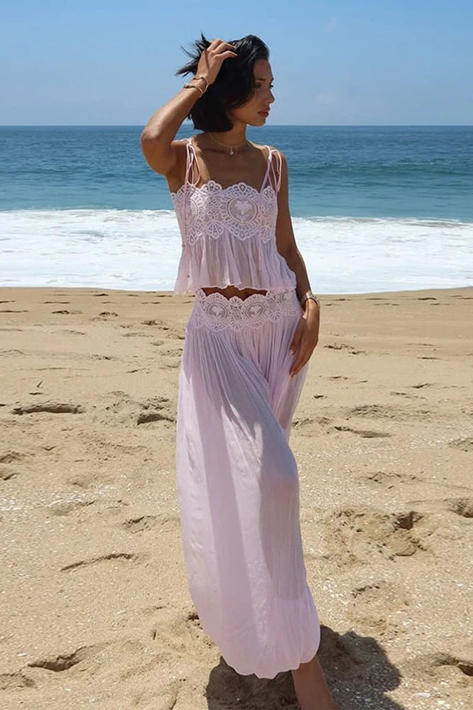 ZEYA - Iris Floral Lace Two-Piece Set